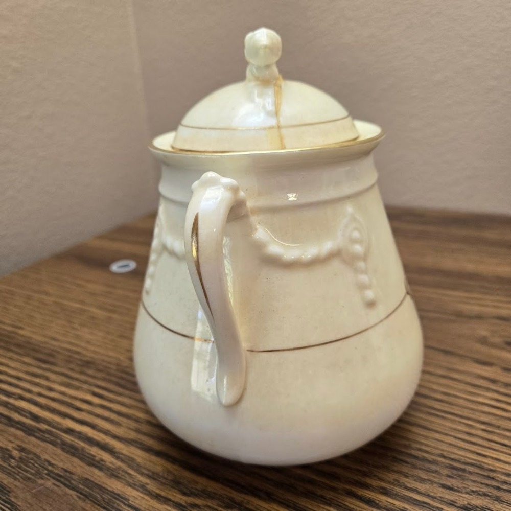 Late 1800 Sampson Bridgwood & Son Large 2-Handled Sugar Bowl SEE DESC - Picture 4 of 15